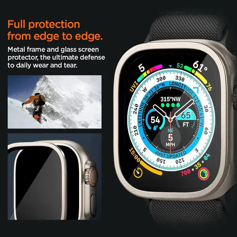 LZEL Zentrix Shield Titanium Edge Screen Protector For 49mm Watch |Titanium