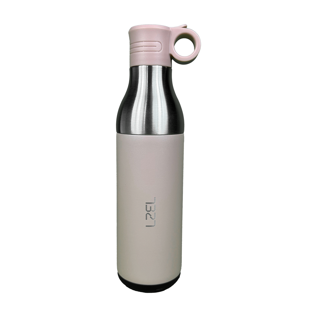 LZEL Natura Elva Vacuum Bottle Dual 400β―mL + 400β―mL | Milk Tea Aluminum