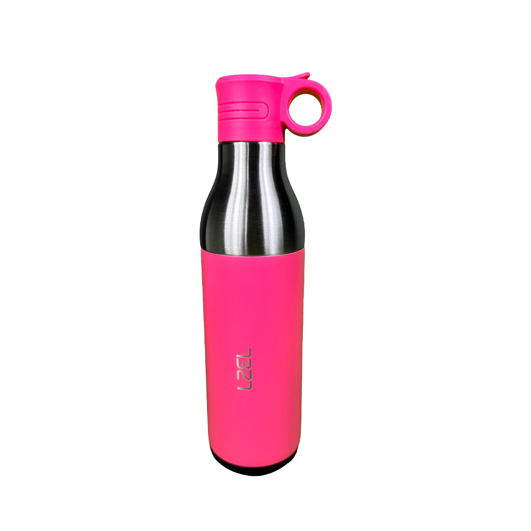 LZEL Natura Elva Vacuum Bottle Dual 400โฏmL + 400โฏmL | Hot Pink Aluminum