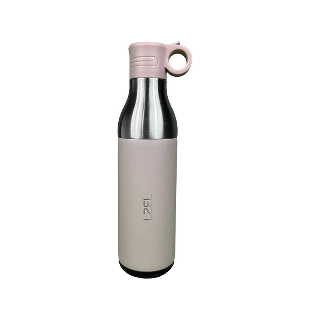LZEL Natura Elva Vacuum Bottle Dual 400 mL + 400 mL | Milk Tea Aluminum