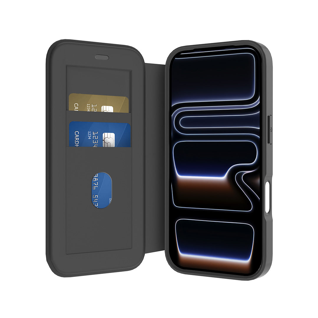 LZEL MagFlip Wallet Case for iPhone 17 Pro Max | Black