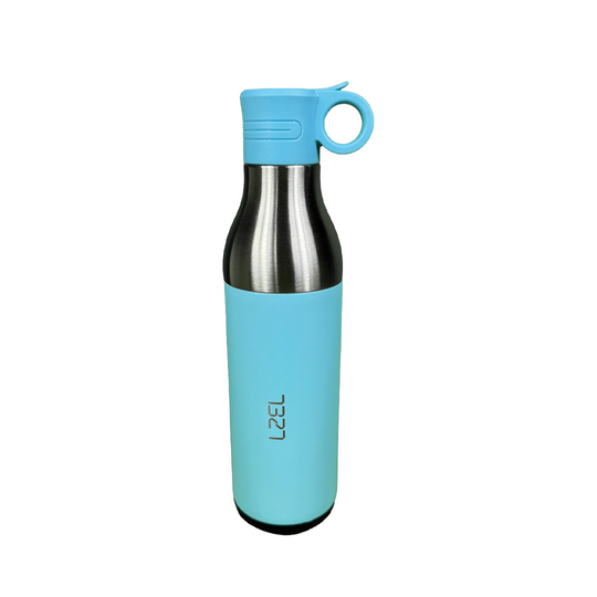 LZEL Natura Elva Vacuum Bottle Dual 400โฏmL + 400โฏmL | Sky Blue Aluminum
