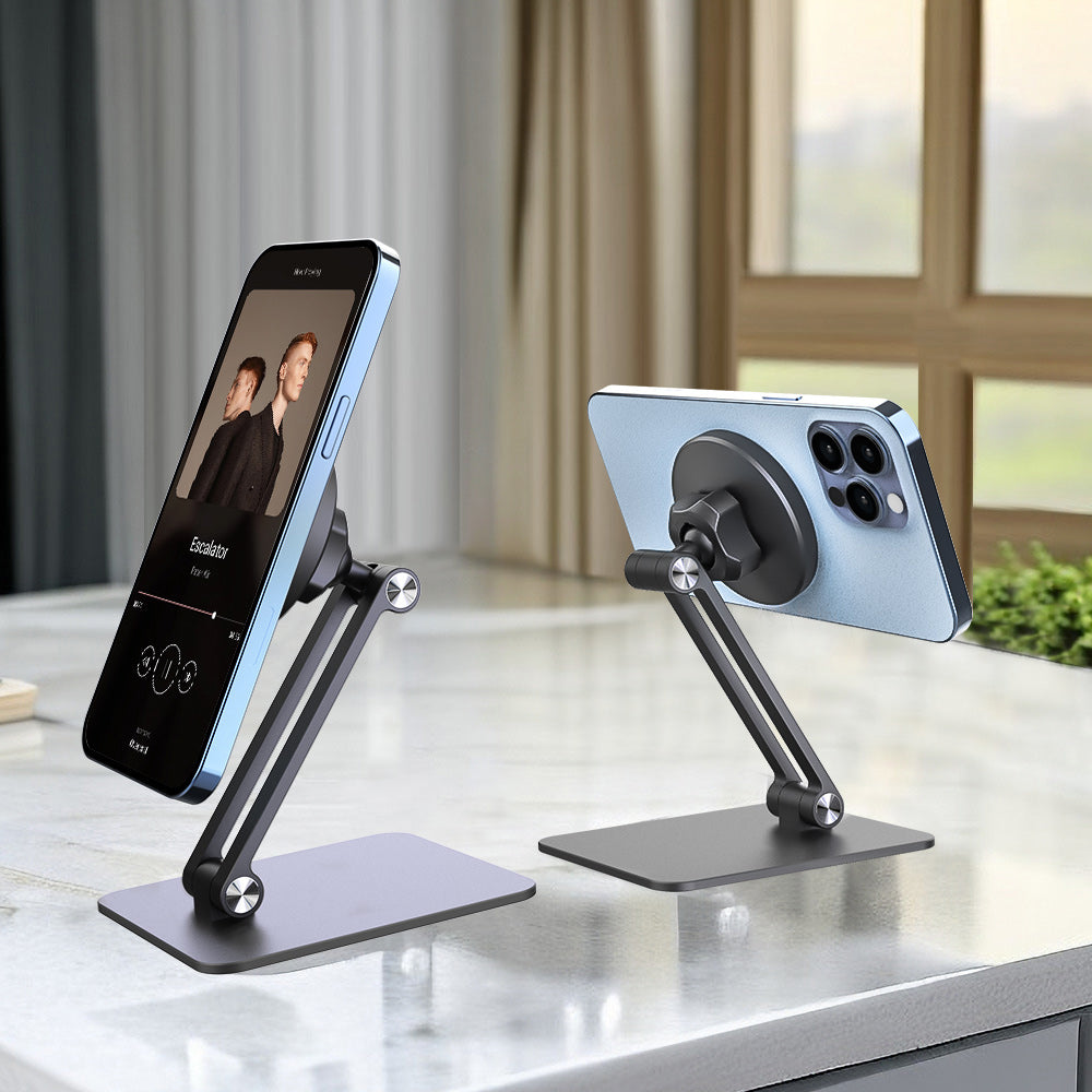 LZEL Magfusion Flex Magnetic Desktop Phone Stand With Multi-Angle Adjustment