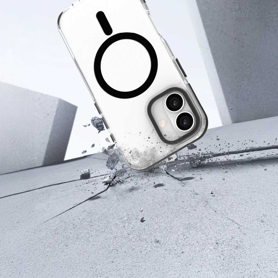 LZEL MagVecto Armor Case for iPhone 17 | Clear + Black