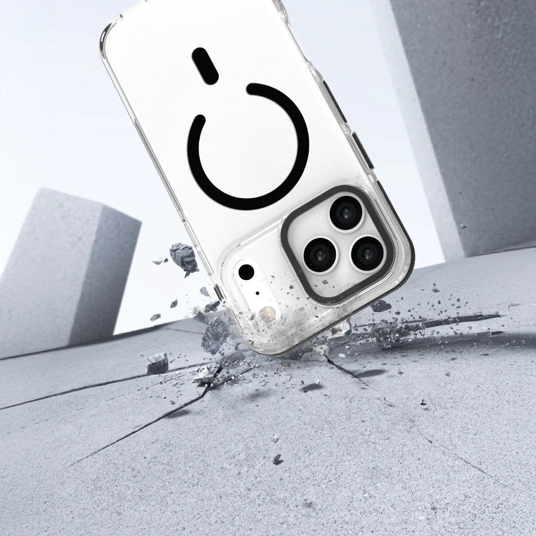 LZEL MagVecto Armor Case for iPhone 17 Pro Max | Clear + Black