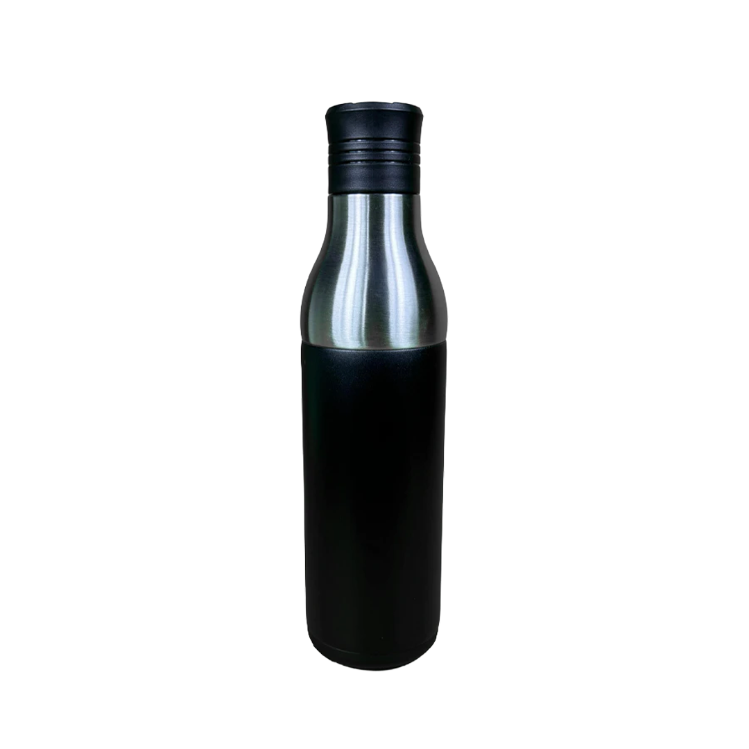 LZEL Natura Elva Vacuum Bottle Dual 400β―mL + 400β―mL | Black Aluminum
