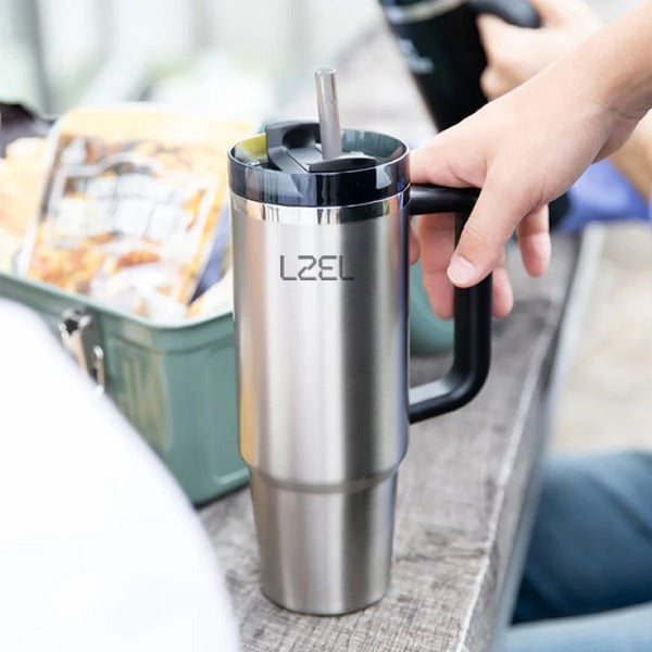 LZEL Tumbler With Handle 800ML Aqua Pure Vacuum Insulated | Steel