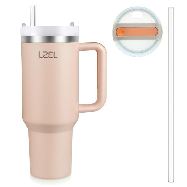 LZEL Tumbler With Handle 800ML Aqua Pure Vacuum Insulated | Pink