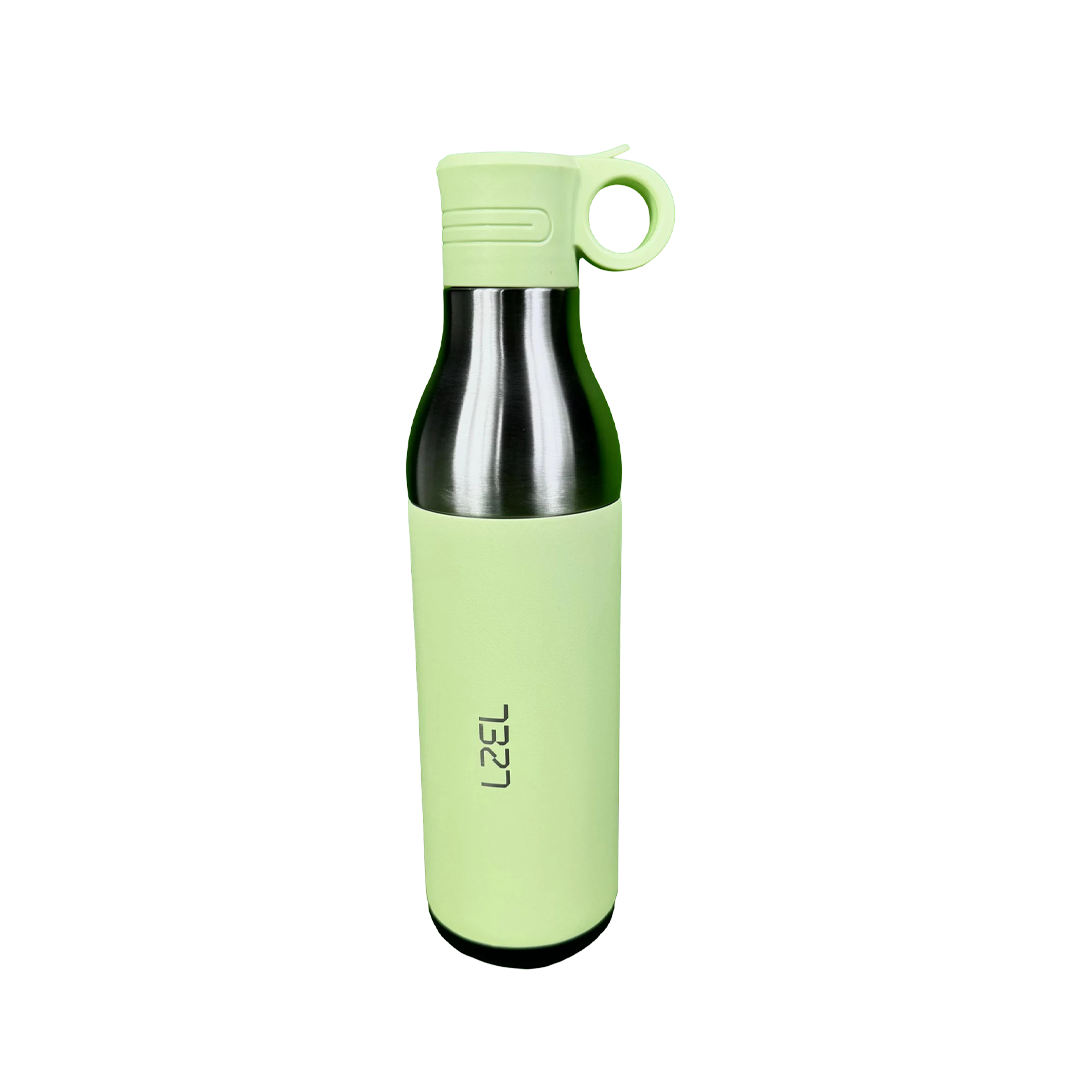 LZEL Natura Elva Vacuum Bottle Dual 400β―mL + 400β―mL | Green Aluminum