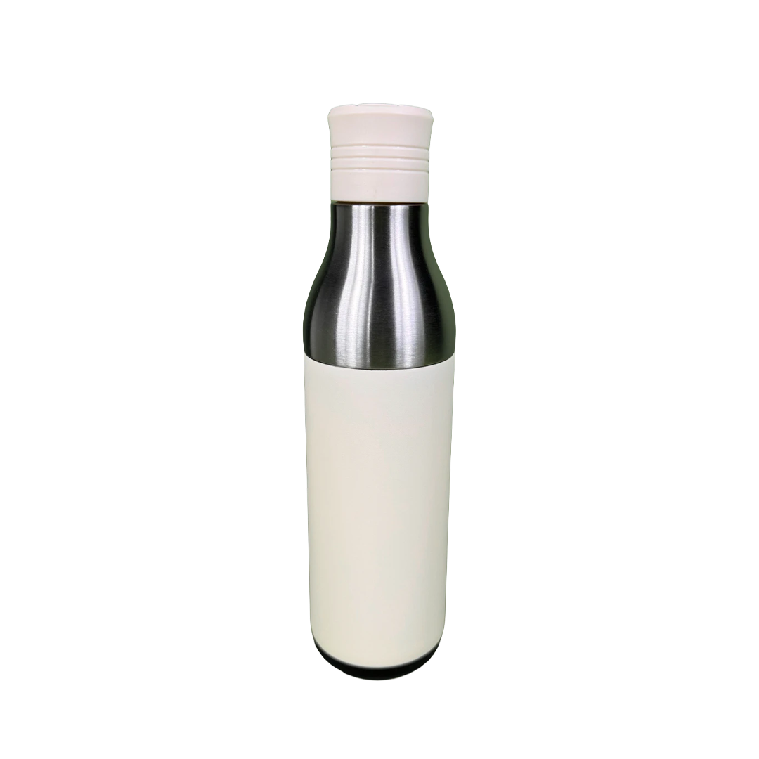 LZEL Natura Elva Vacuum Bottle Dual 400β―mL + 400β―mL | White Aluminum