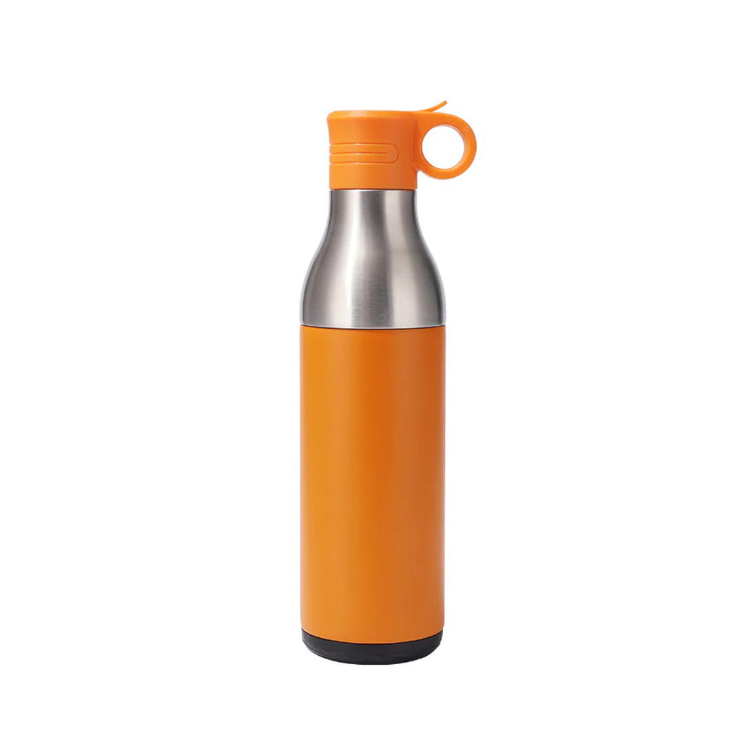 LZEL Natura Elva Vacuum Bottle Dual 400β―mL + 400β―mL | Orange Aluminum