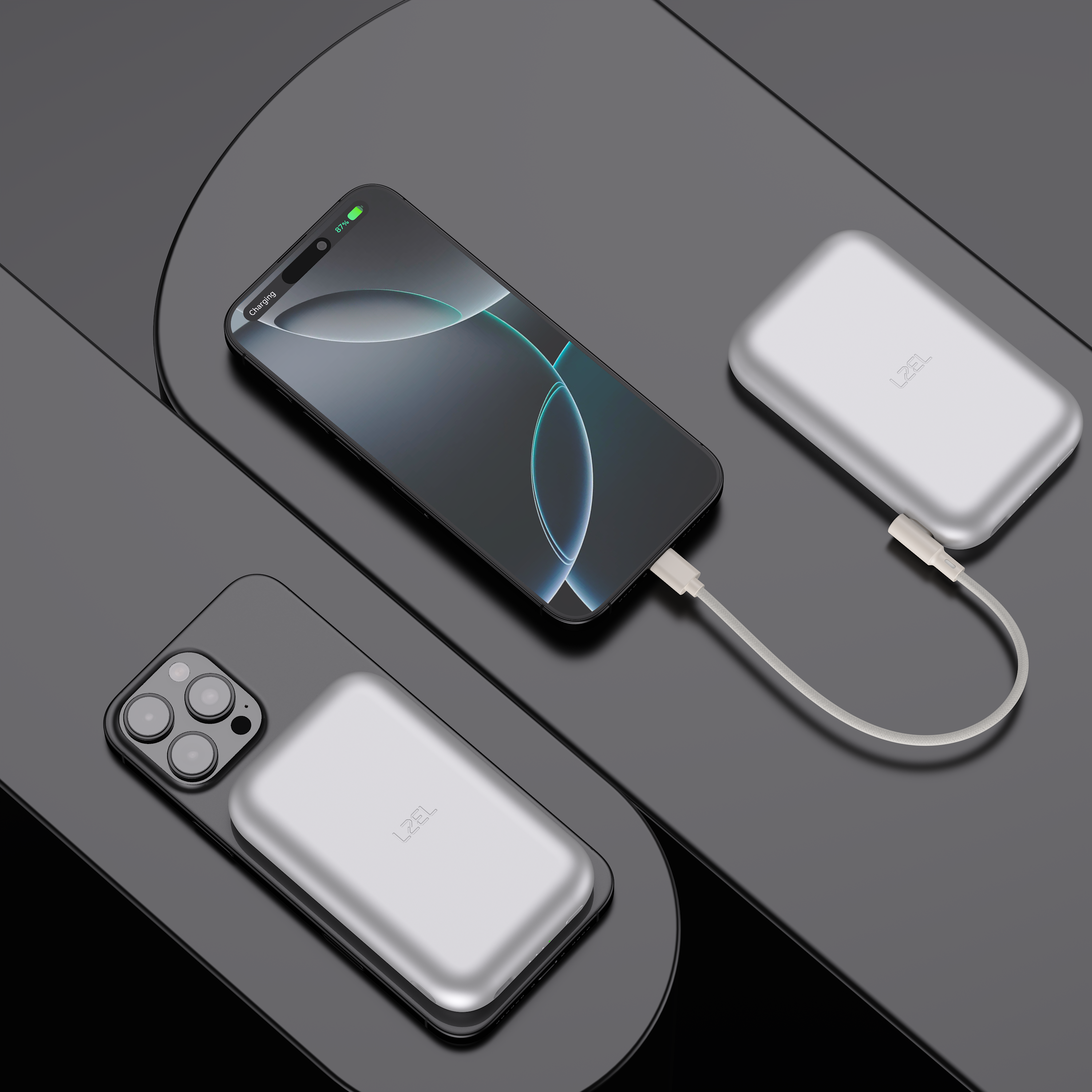 LZEL ZENOFLEX FLOW20 Wireless Charging Power Bank 10000mAh | 20W PD Fast Charging | Dual USB-C | 15W Max Wireless Charging