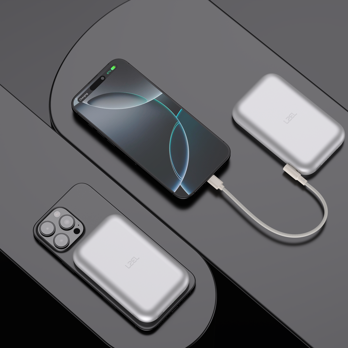 LZEL ZENOFLEX FLOW20 Wireless Charging Power Bank 10000mAh | 20W PD Fast Charging | Dual USB-C | 15W Max Wireless Charging