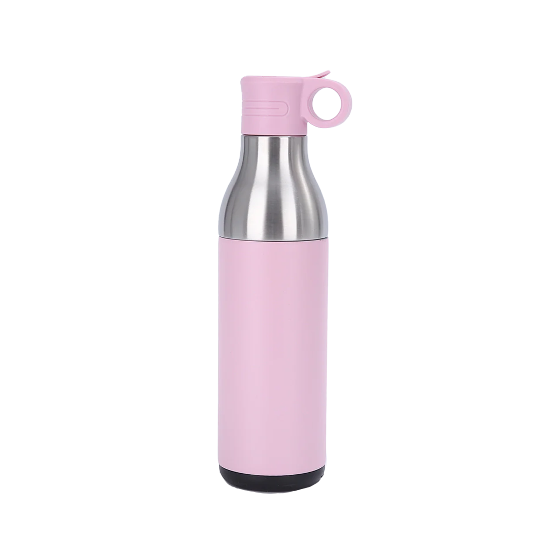 LZEL Natura Elva Vacuum Bottle Dual 400β―mL + 400β―mL | Pink Aluminum
