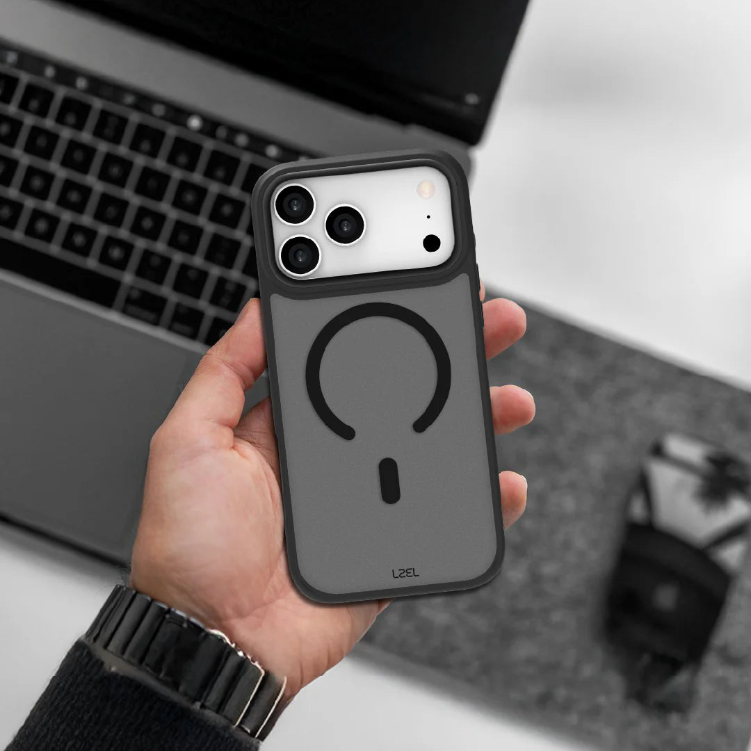 LZEL MagRevo Shield Case for iPhone 17 Pro | Black