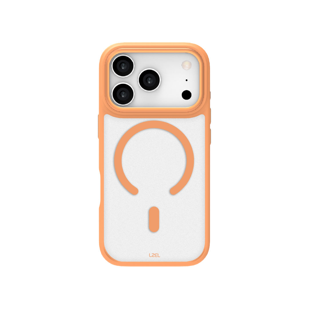 LZEL MagRevo Shield Case for iPhone 17 Pro | Papaya Orange