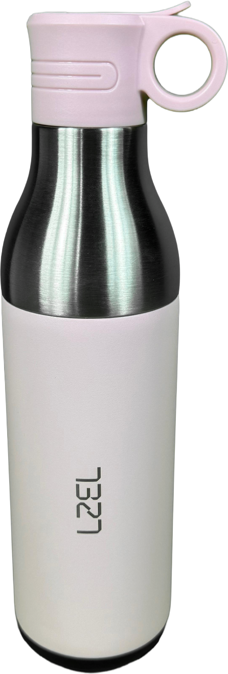 LZEL Natura Elva Vacuum Bottle Dual 400 mL + 400 mL | Pink Aluminum