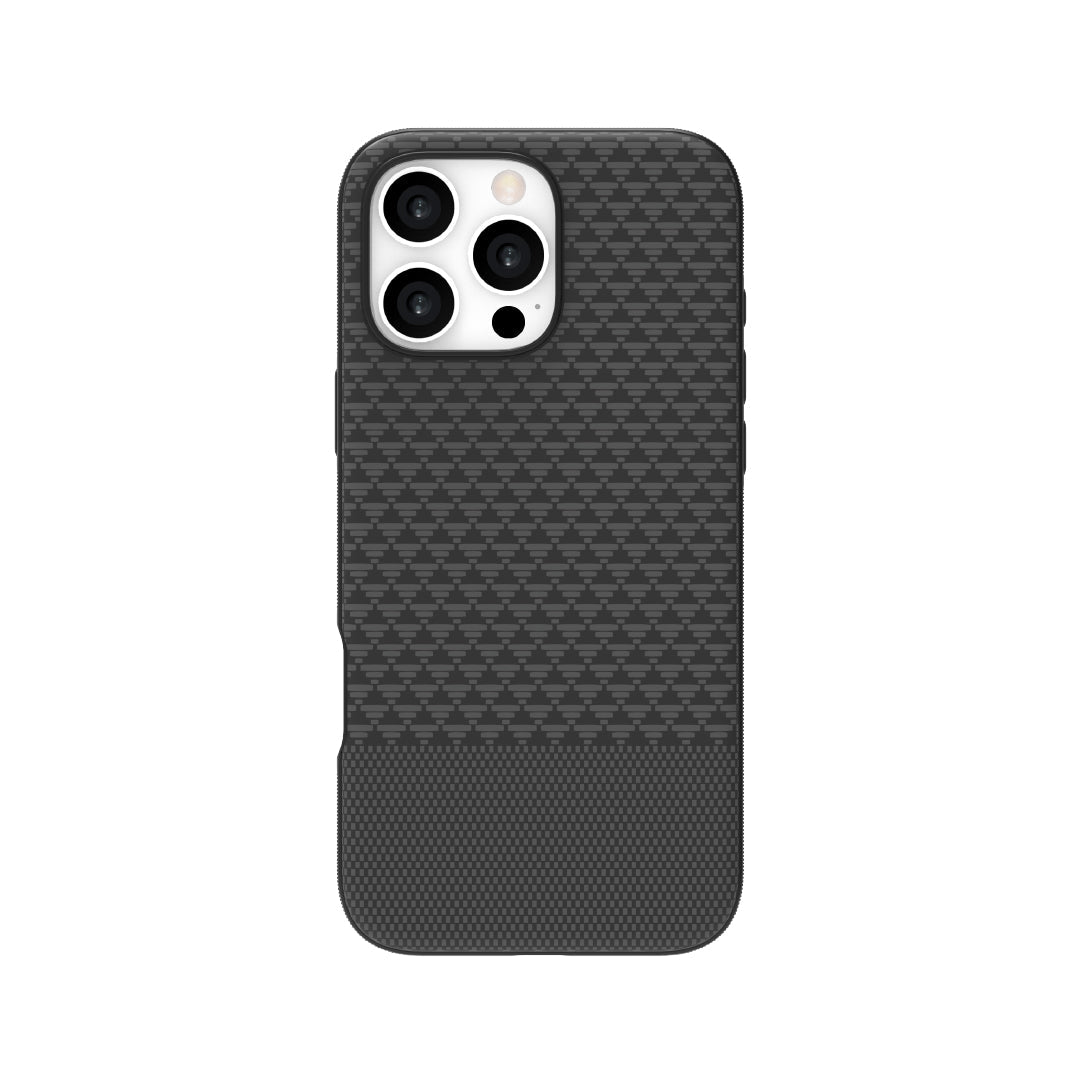 LZEL MagCarbon Splice Case for iPhone 16 Pro | Black Carbon