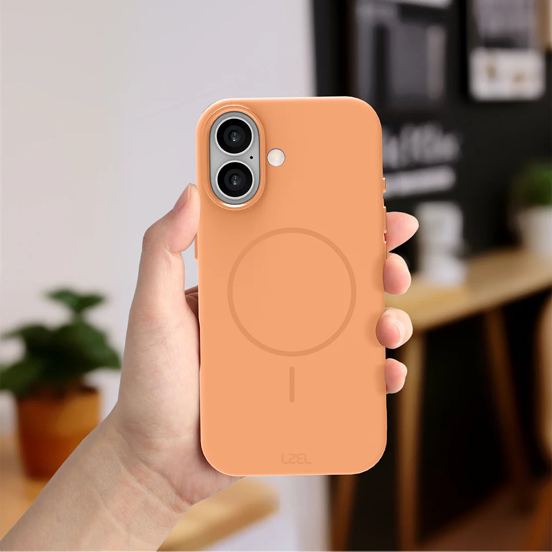 LZEL Magnexin Silicone Case for iPhone 17 | Papaya Orange