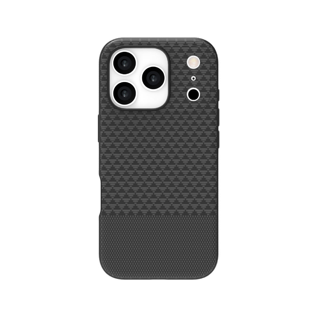 LZEL MagCarbon Splice Case for iPhone 17 Pro | Black Carbon