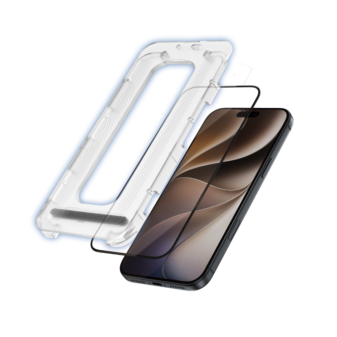 LZEL CRYSTALGUARD Clear Full-Cover Tempered Glass for iPhone 16 Pro, 17 Pro & 18 Pro – 9H Protection
