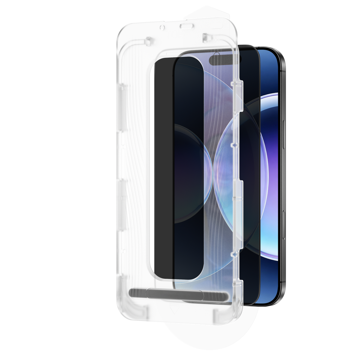 LZEL Optivue Series 26° Anti-spy  Csg 0.33mm Thickness Double Strong Glass  For iPhone 15 Pro Max With Applicator | Privacy