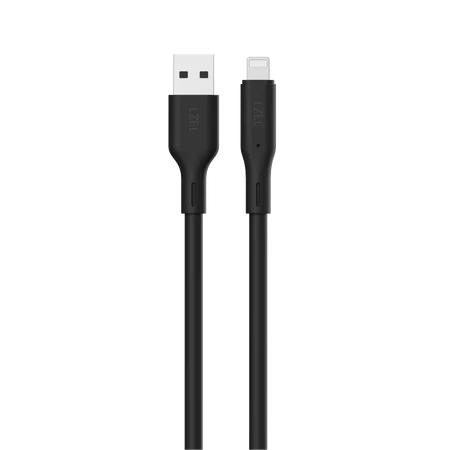 LZEL Celeris Silox CXL Soft Silicone USB-A to Lightning Cable, 480Mbps, 15W Max, 2m