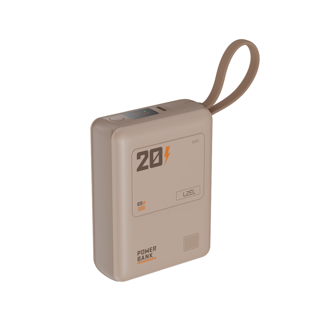LZEL Zenoflex Surge20 Portable 20000Mah  65W Max Pd Power Bank Dual Usb-C