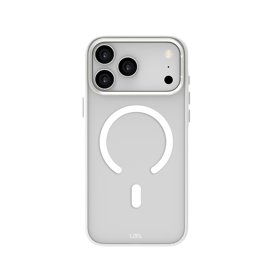 LZEL MagHexro Matte Case for iPhone 17 Pro | White