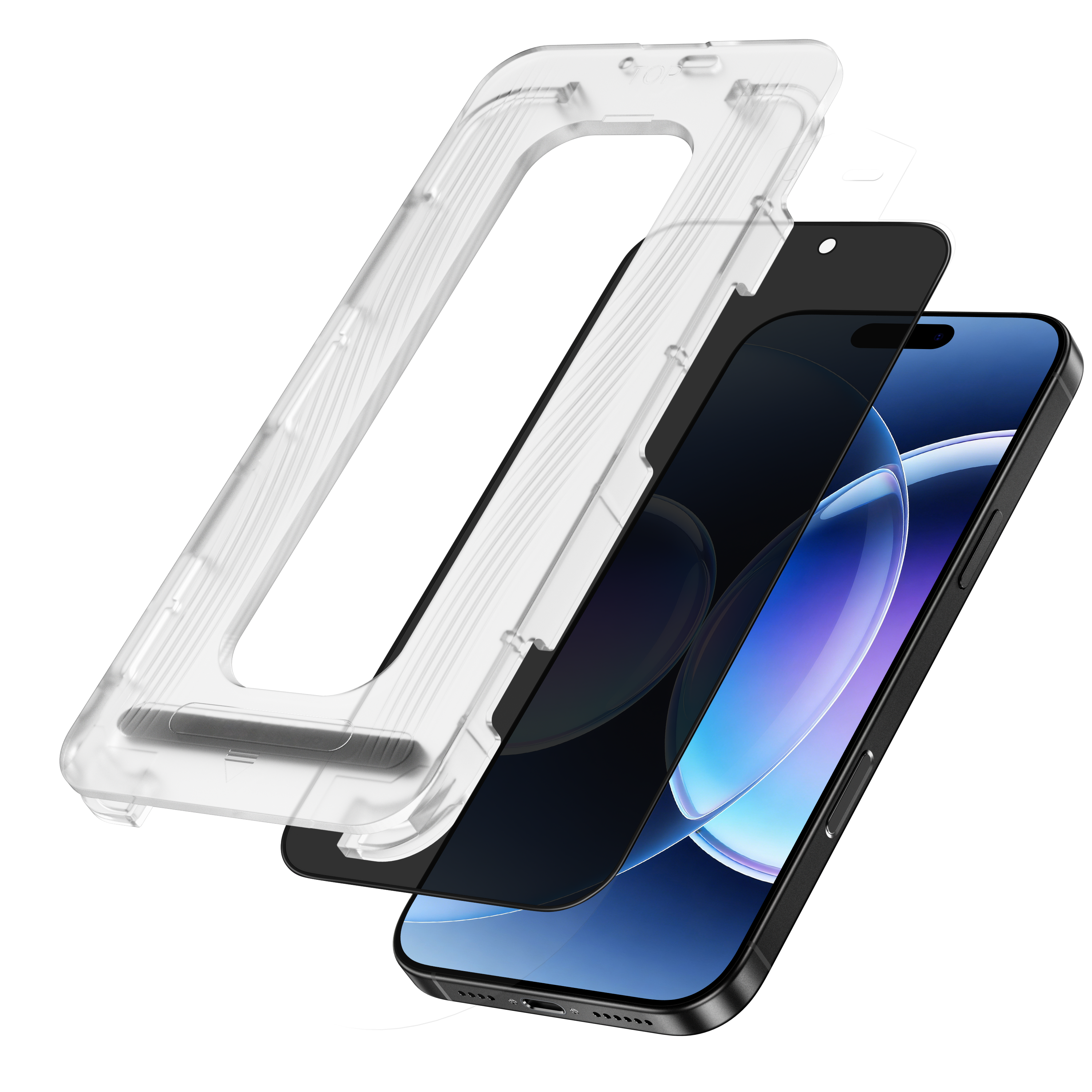 LZEL iPhone 16 Plus 9H Tempered Glass Screen Protector