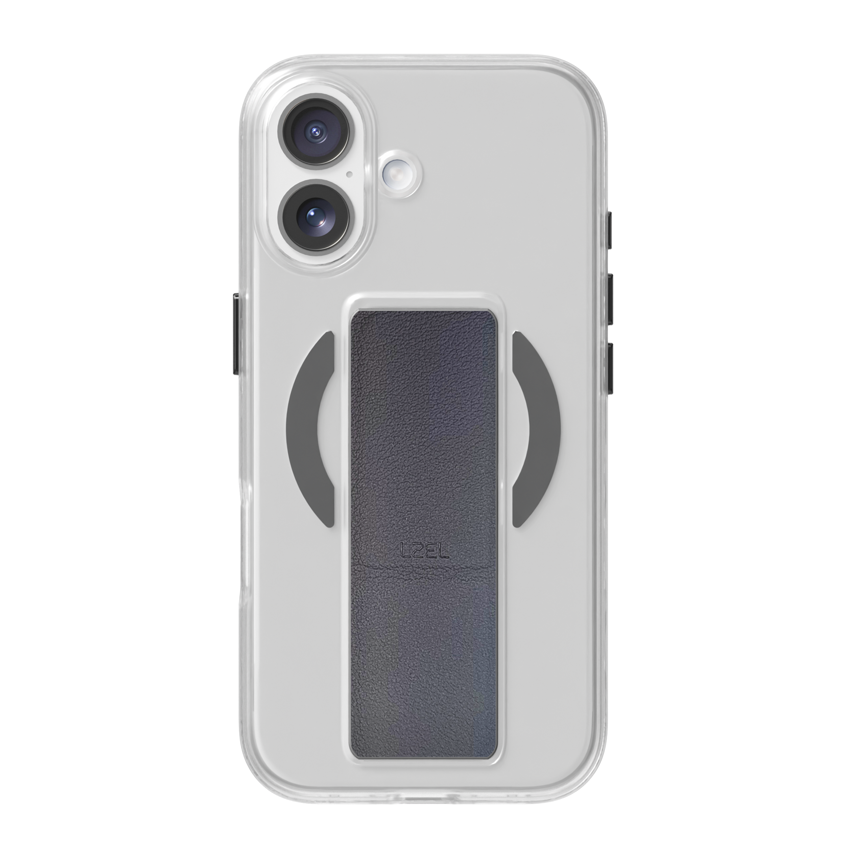LZEL MagClear LeatherGrip Case for iPhone 17 | Black