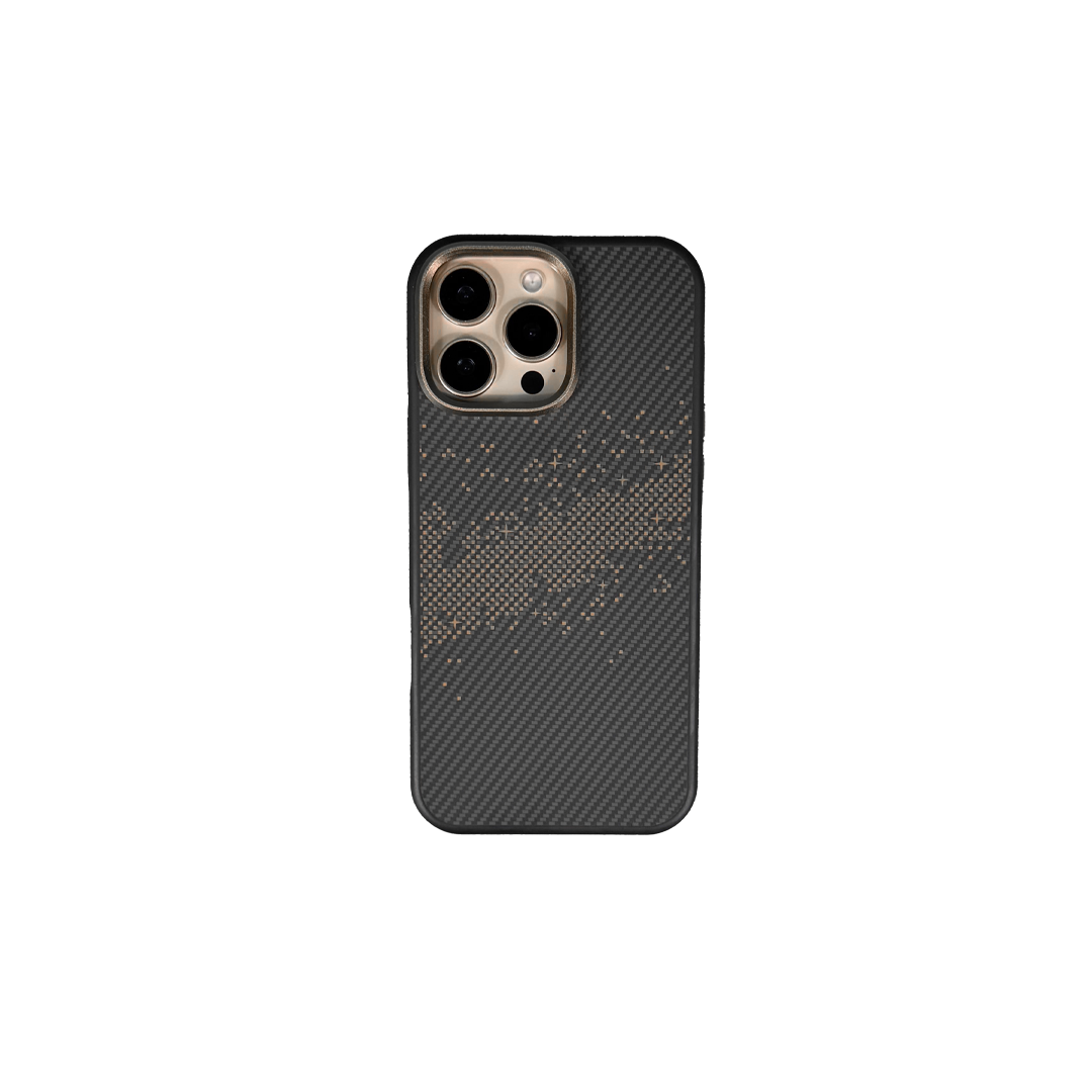 غطاء LZEL لهاتف iPhone 16 Pro Max MagKevlar Armor مع MagSafe | نحاسي/أسود 