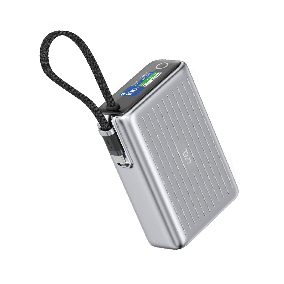 LZEL Neurode Sync 20000Mah Pd3.0 & Qc3.0| 65W |Built-In-Usb-C Cable Pd Power Bank