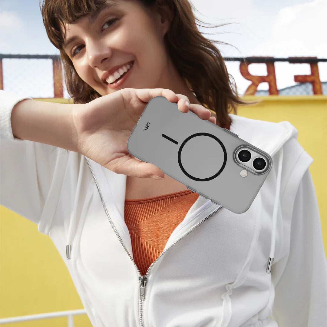 LZEL Magkryden Slim Case for iPhone 17 | Black/gray