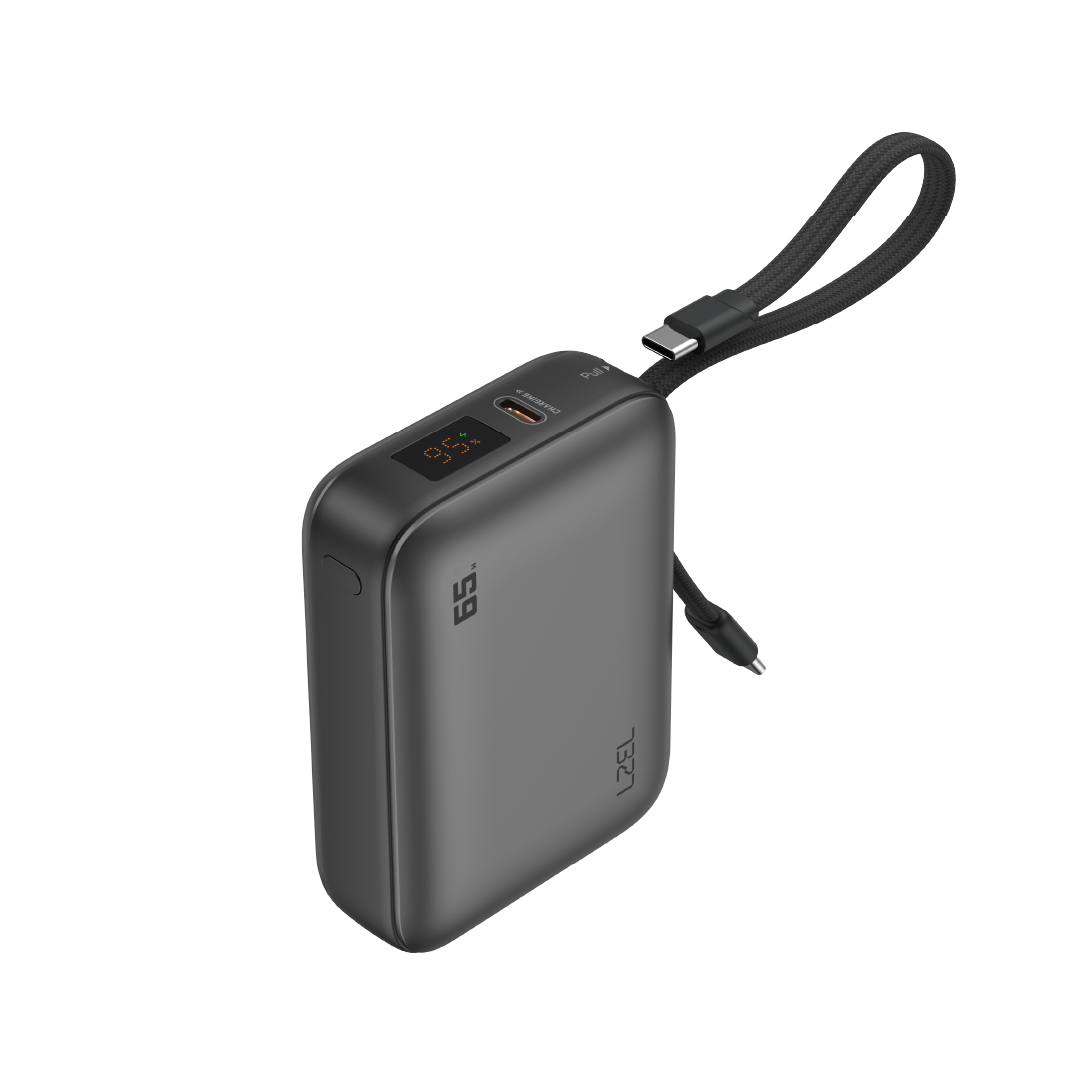 LZEL Zenoflex Flow10 20000Mah Pd3.0 & Qc 3.0| 65W |Dual Usb-C Input/Output Power Bank | Black