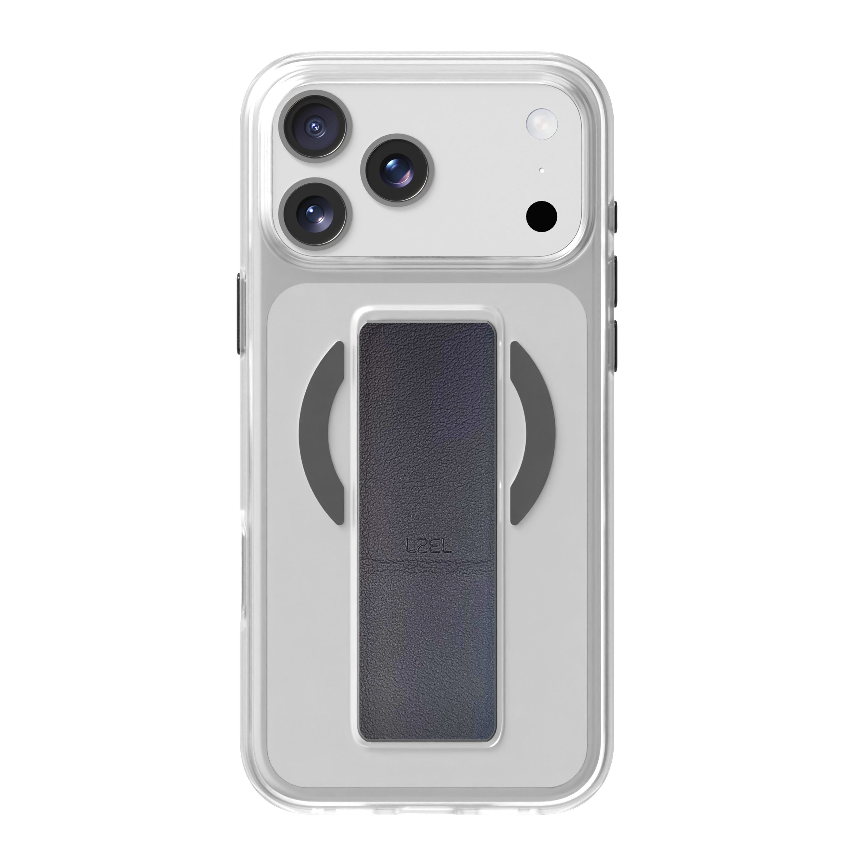LZEL MagClear LeatherGrip Case for iPhone 17 PRO Max | Black
