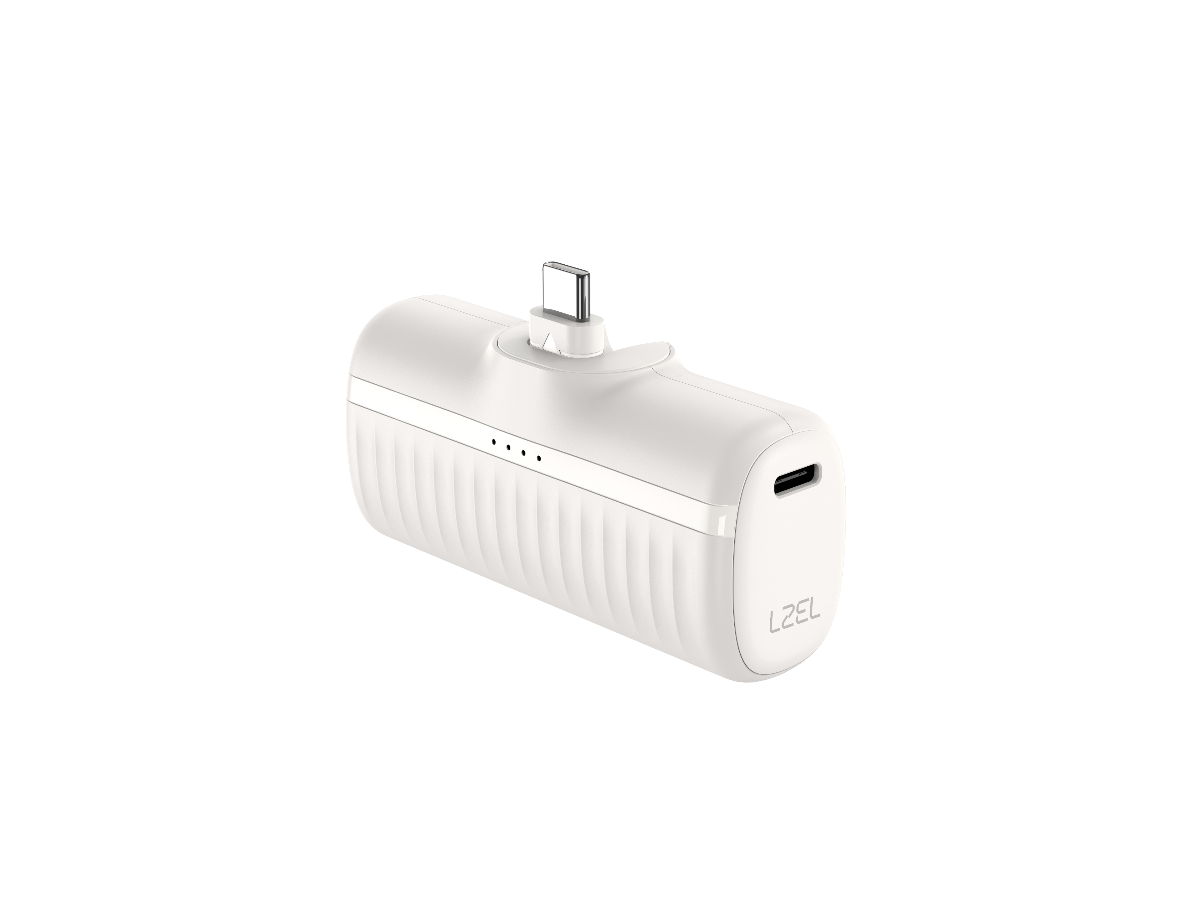LZEL PrimeBrio Clip C5 Mini Power Bank – 5000mAh, 20W, USB-C | White