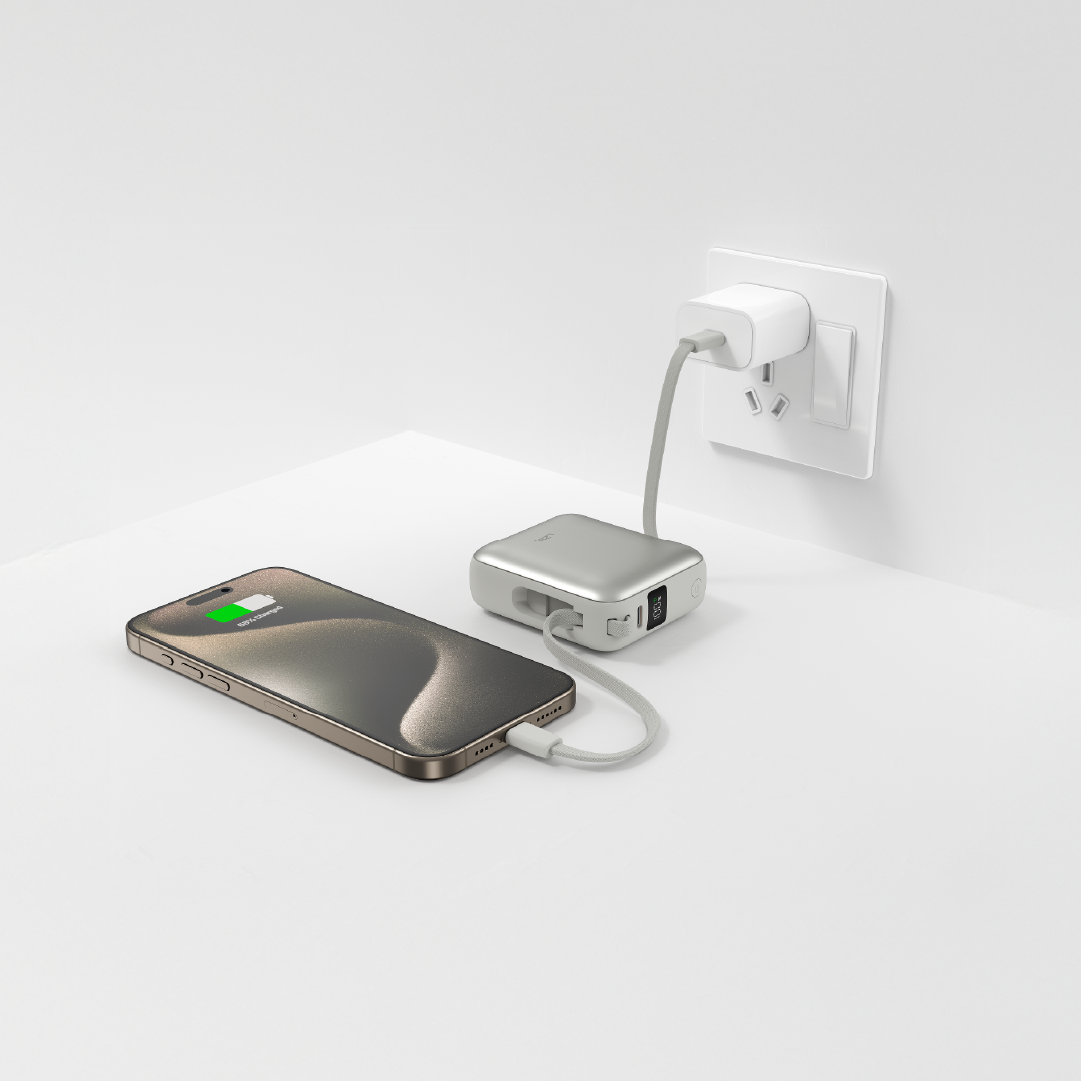LZEL Neurode Sync Mini 10000Mah  Pd3.0 & Qc 3.0 | 22.5W | Built-In Type-C & Lighting Power Bank