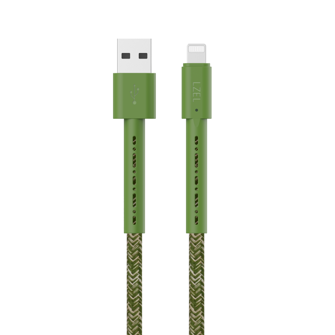 LZEL Celeris Charge AXL Braided USB-A to Lightning Cable, 480Mbps, 15W Max, 2m