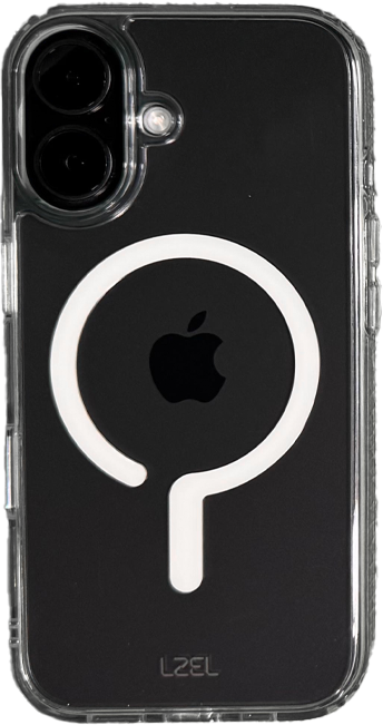 LZEl iPhone 16 Plus MagClear Fusion Case With MagSafe Clear | CLEAR/WHITE