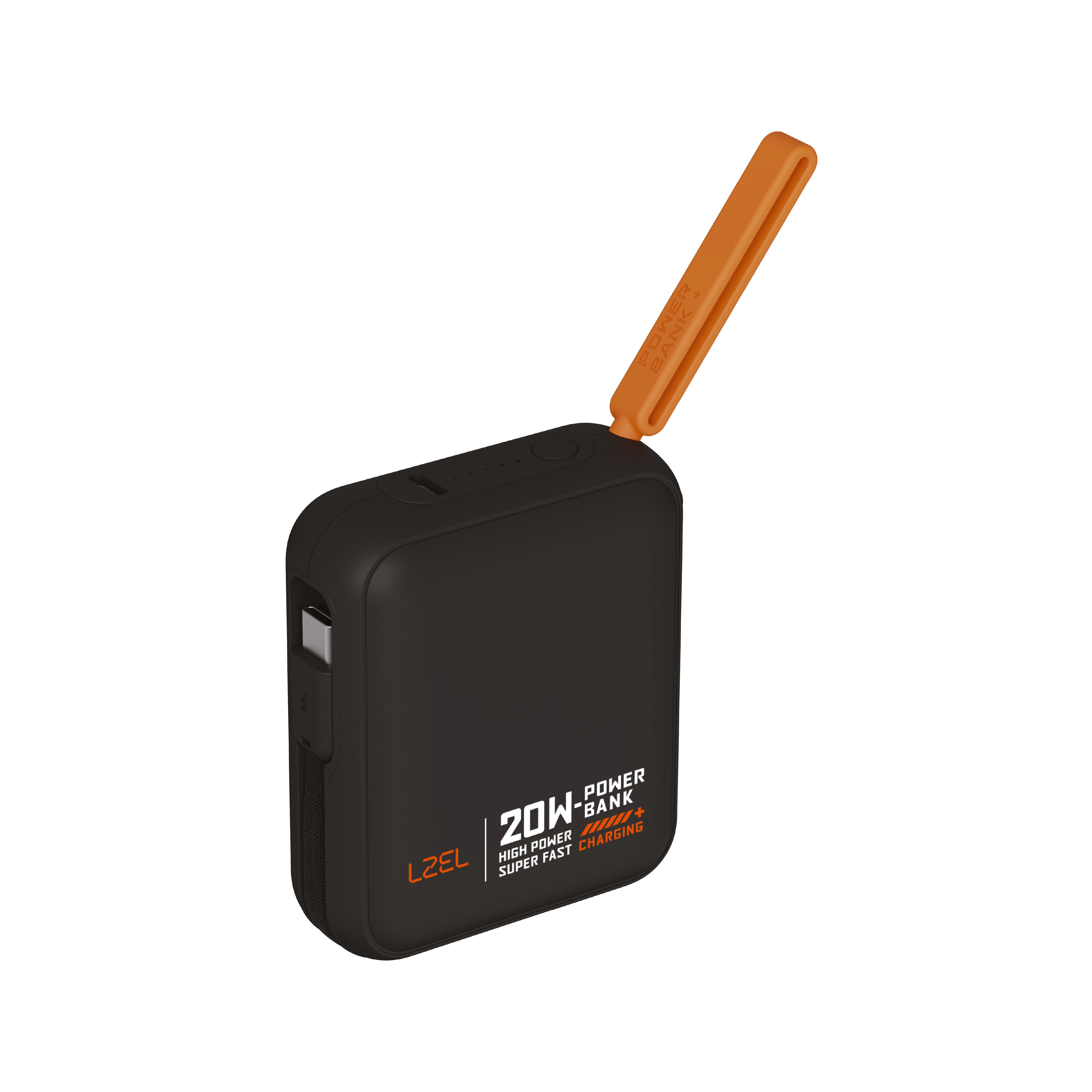 LZEL ZenoFlex Charge Mini 10000mAh PD Power Bank – 20W Output / 18W Input | Black
