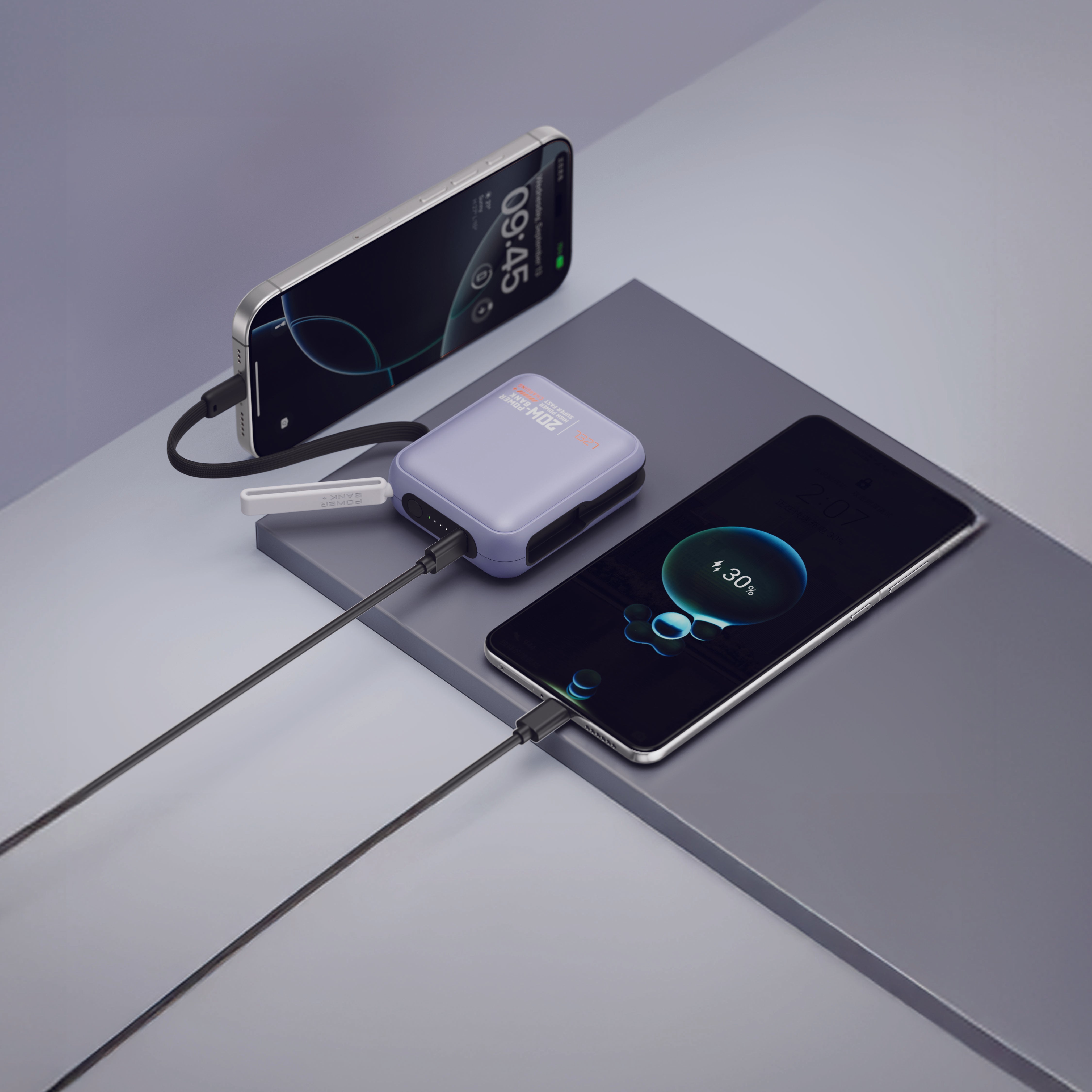 LZEL ZenoFlex Charge Mini 10000mAh PD Power Bank | Purple