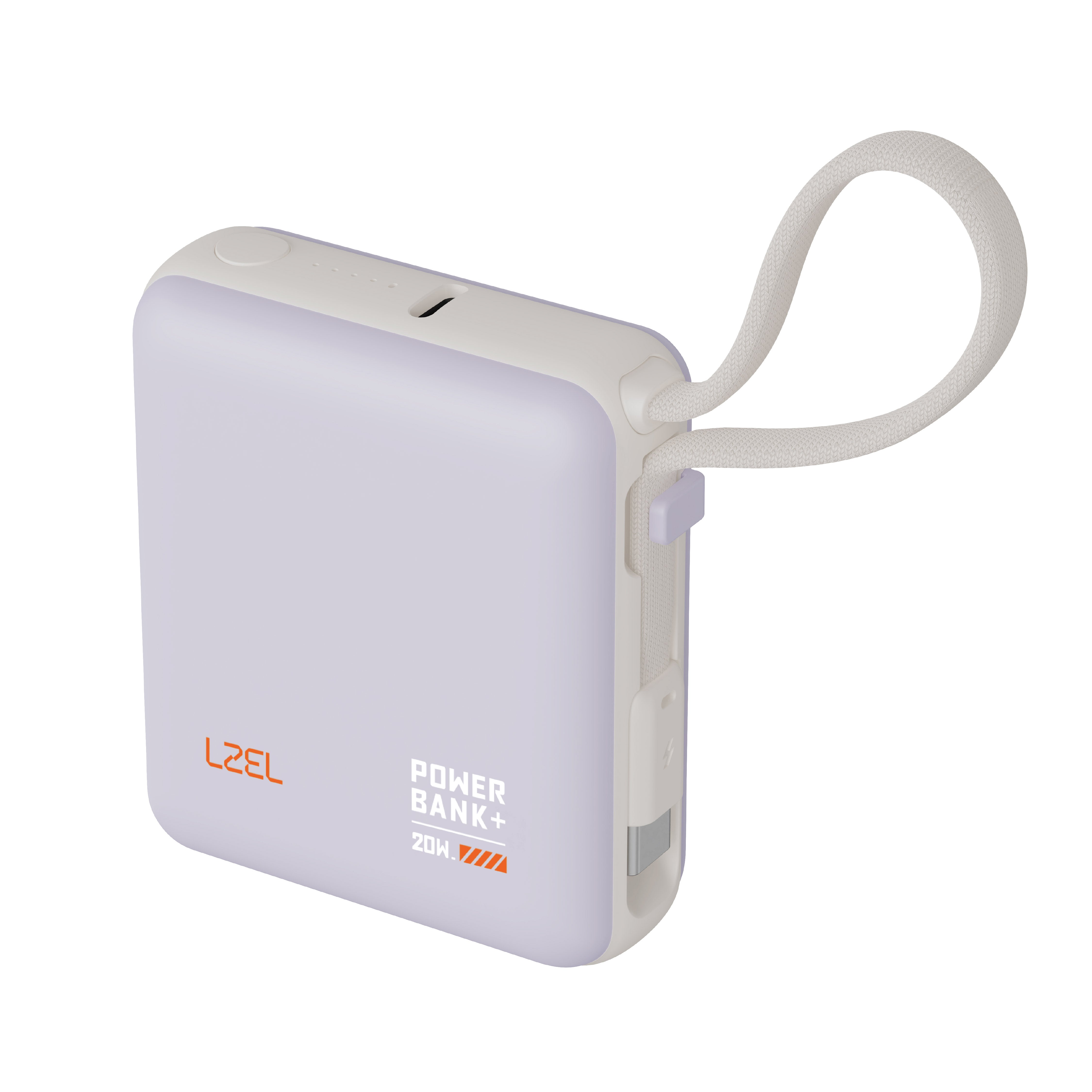 LZEL ZenoFlex Volt Mini 10000mAh PD Power Bank – 20W Output / 18W Input | Purple