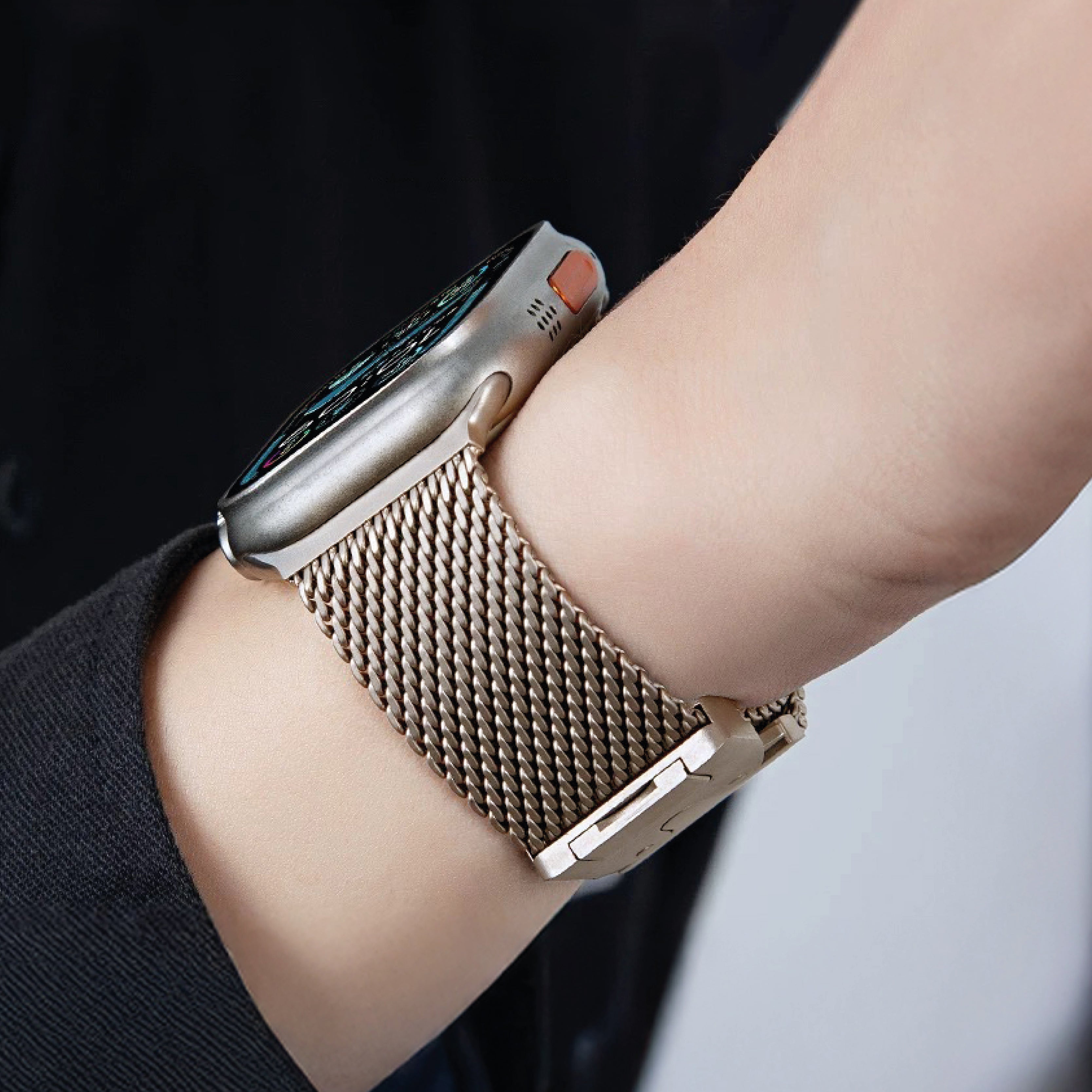 LZEL Avalonflex Stainless Steel Watch  Band For 42/44/45/46/49mm (S10) Milanese Loop | Natural Oxide