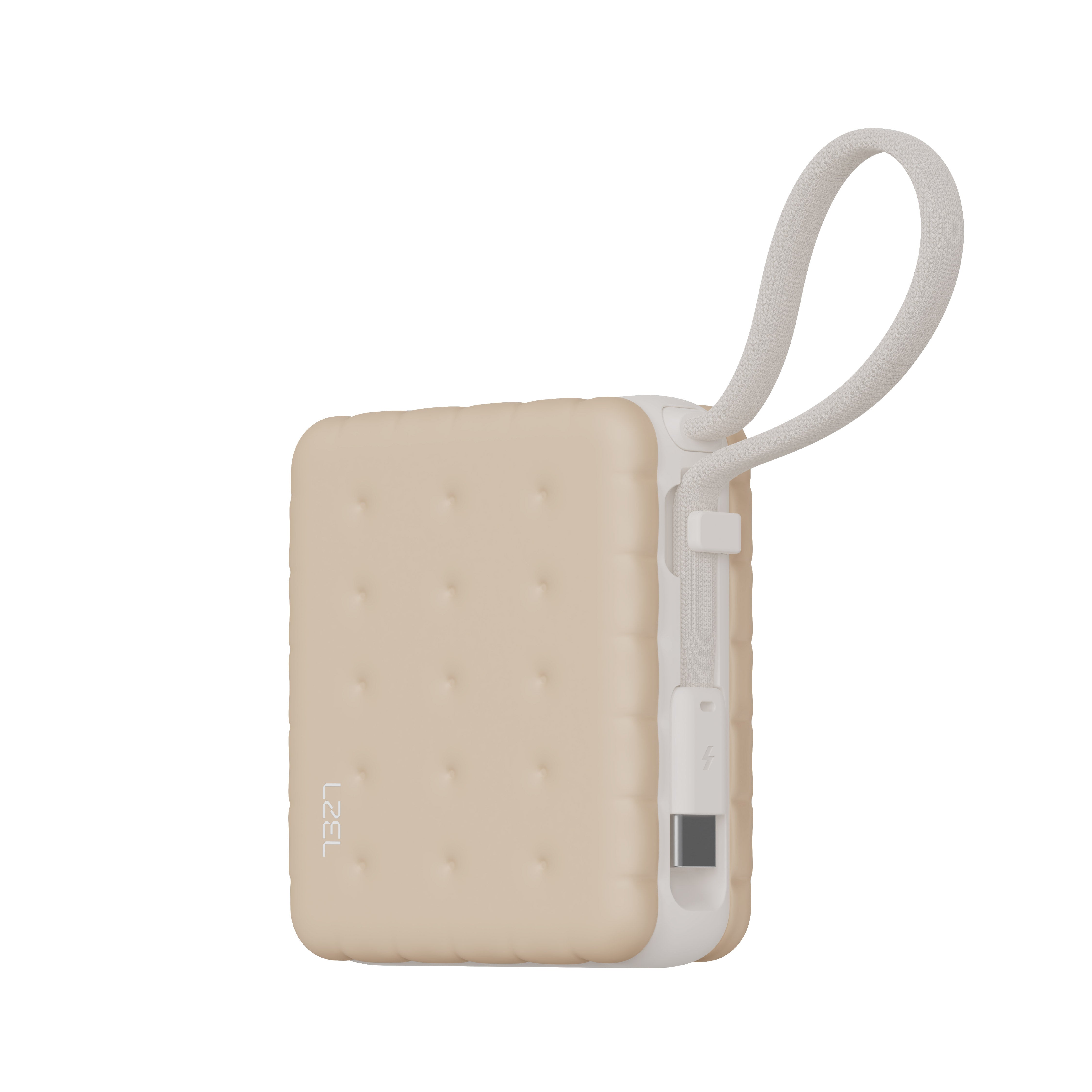 LZEL ZenoFlex MaxLux Mini 10000mAh PD Power Bank – 20W Output / 18W Input (15W Wireless) | Beige