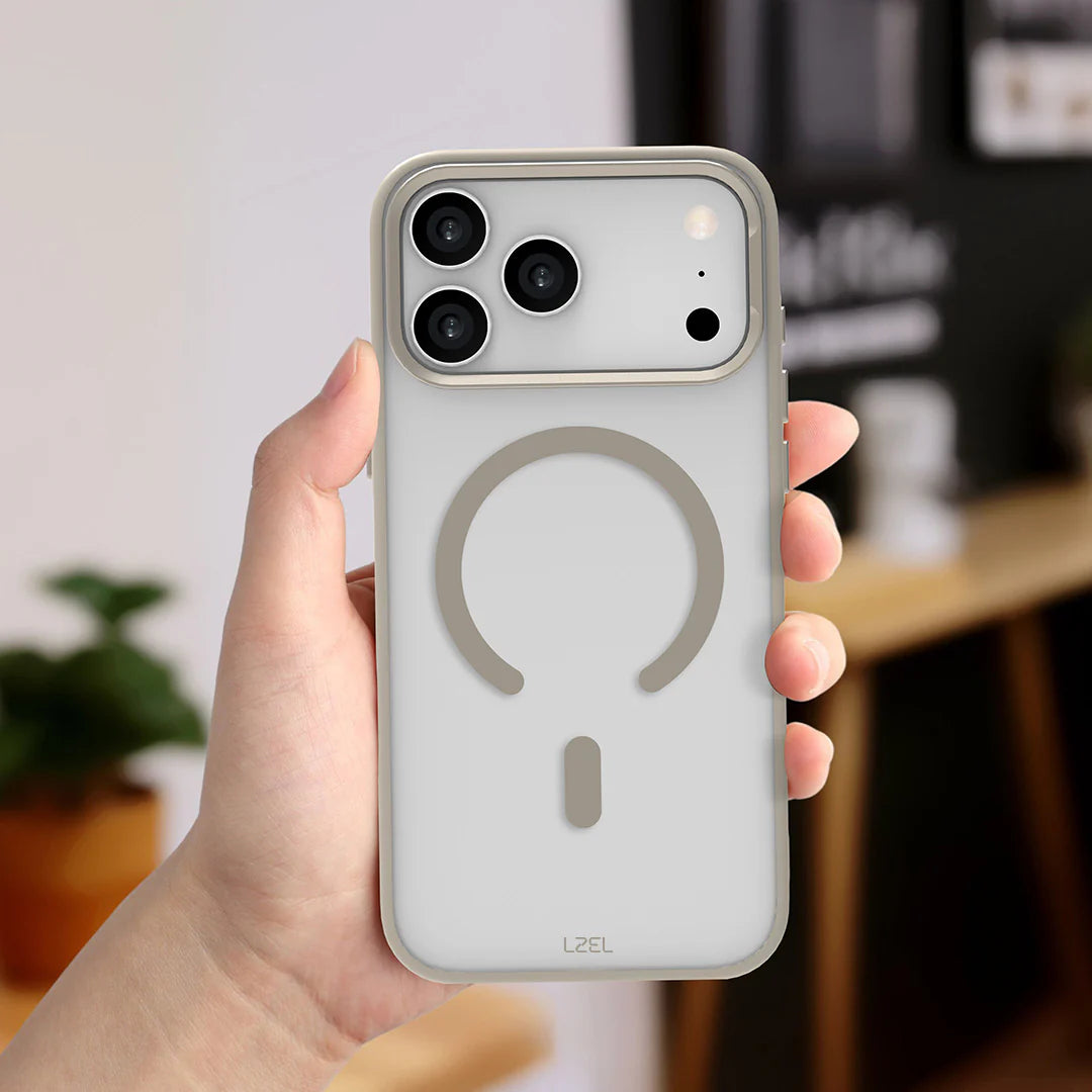 LZEL MagHexro Matte Case for iPhone 17 Pro Max| Tatinum