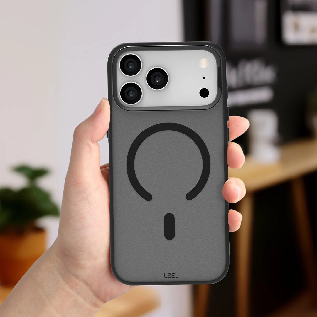 LZEL MagHexro Matte Case for iPhone 17 Pro| Black