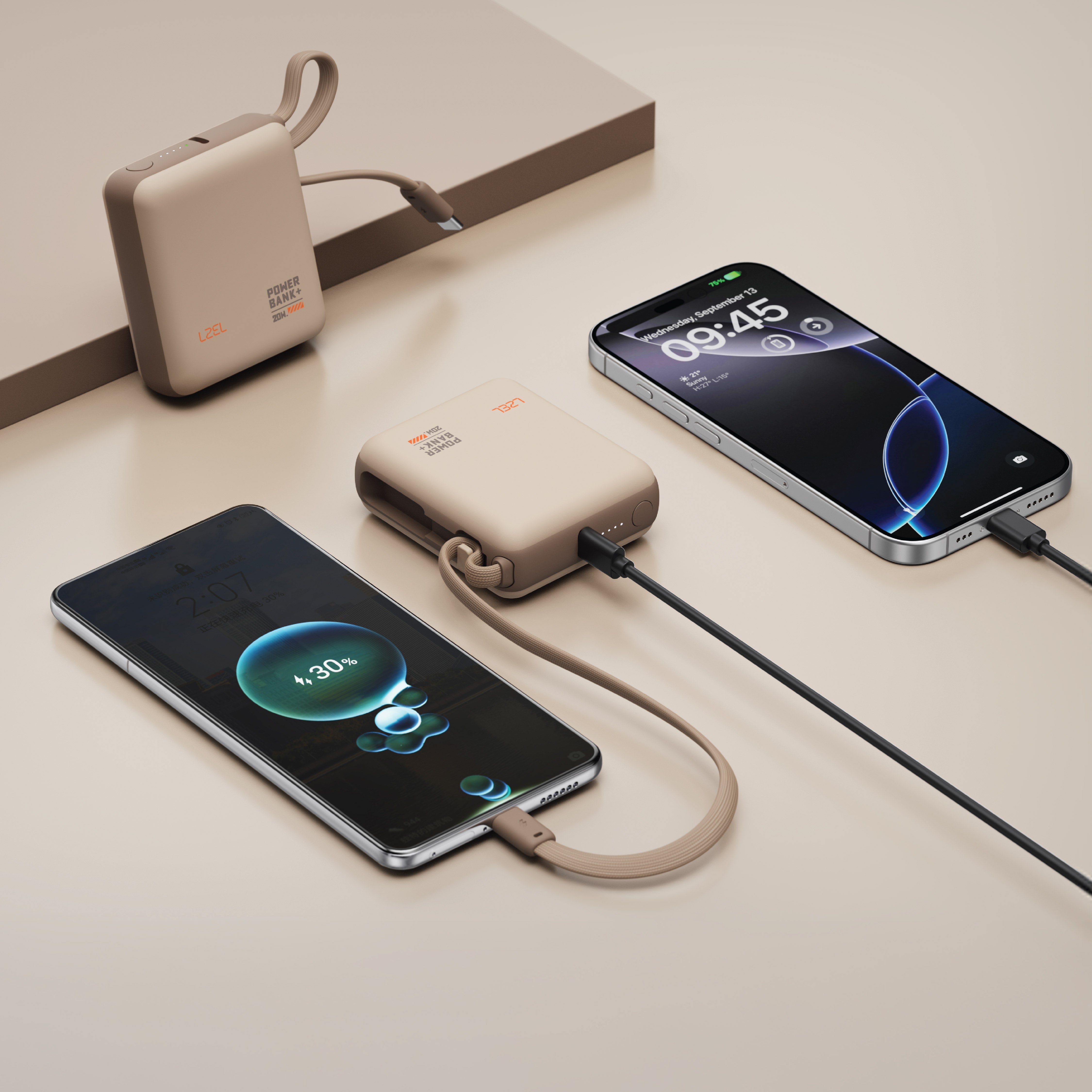 LZEL ZenoFlex Volt Mini 10000mAh PD Power Bank | Mocha