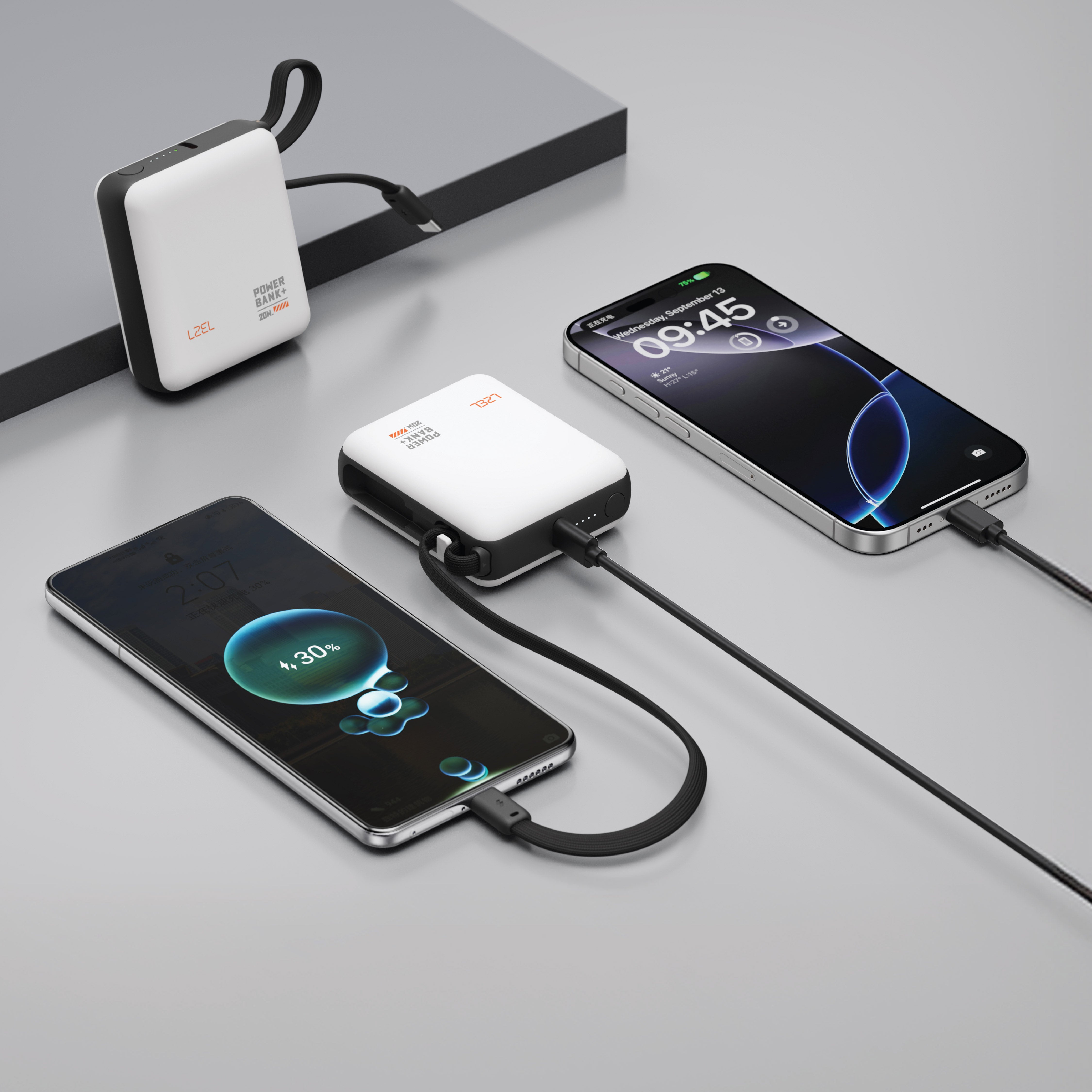 LZEL ZenoFlex Volt Mini 10000mAh PD Power Bank | White