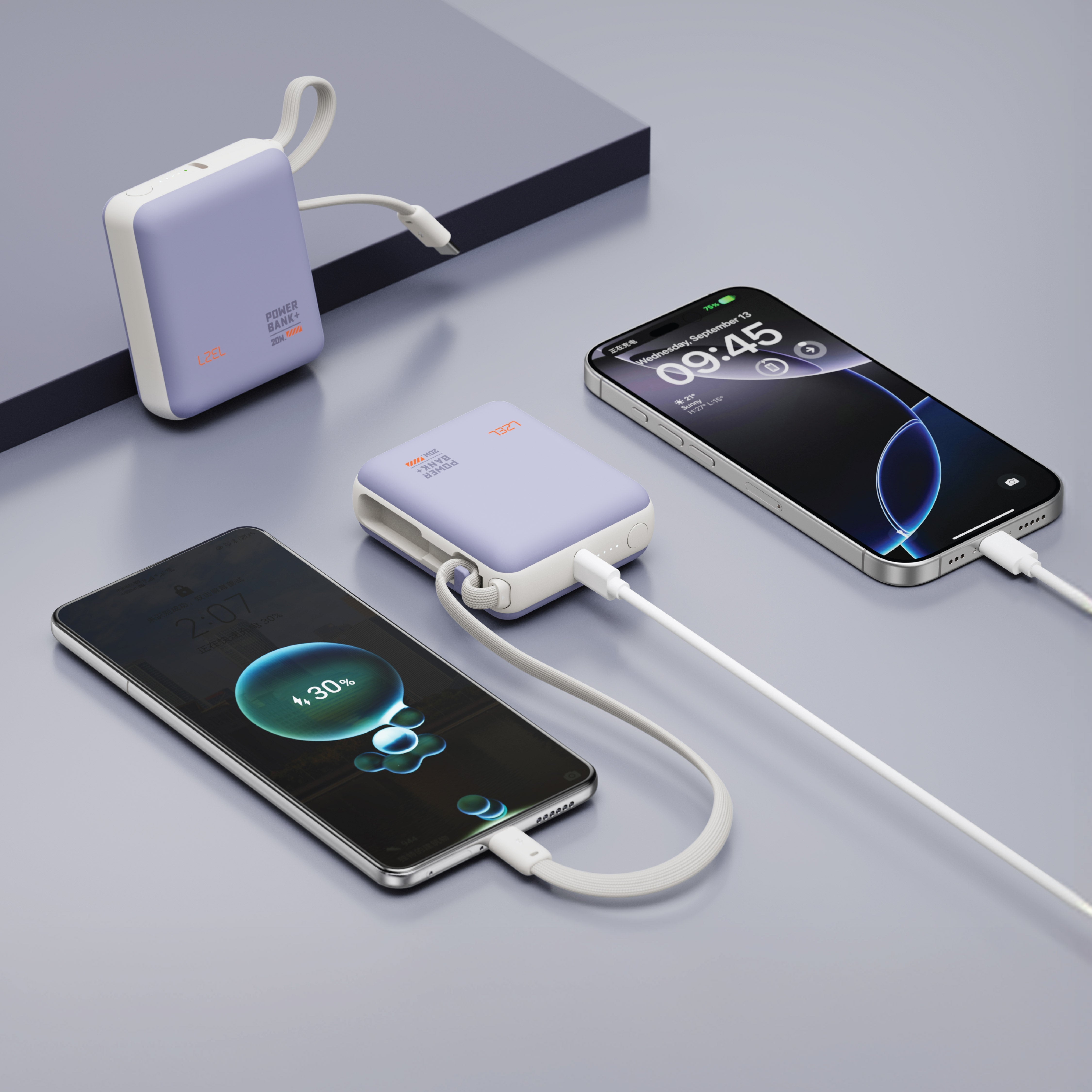 LZEL ZenoFlex Volt Mini 10000mAh PD Power Bank | Purple